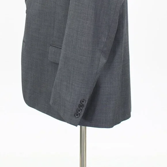 Ralph Lauren 50R Gray Solid 2-Button Sport Coat Blazer Jacket T603